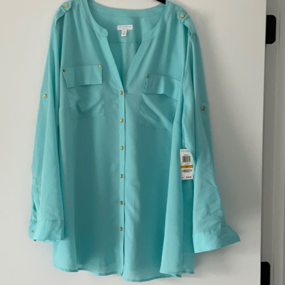 Charter Club Woman Button Down Blouse - NWT - Size 3X